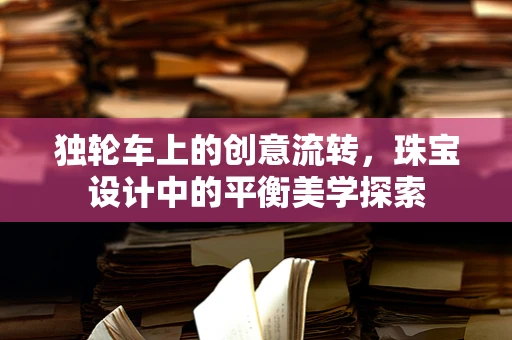 独轮车上的创意流转，珠宝设计中的平衡美学探索