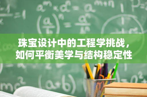 珠宝设计中的工程学挑战，如何平衡美学与结构稳定性？