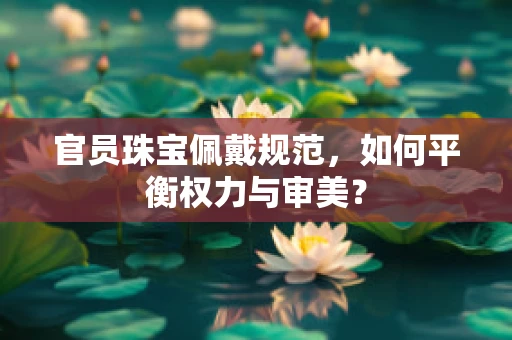 官员珠宝佩戴规范，如何平衡权力与审美？