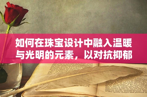 如何在珠宝设计中融入温暖与光明的元素，以对抗抑郁症的阴霾？