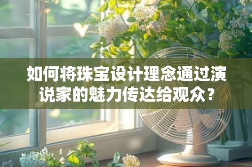 如何将珠宝设计理念通过演说家的魅力传达给观众？