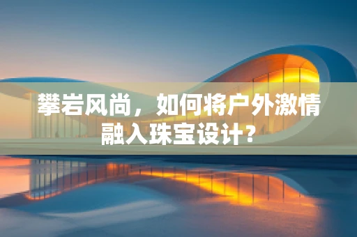 攀岩风尚，如何将户外激情融入珠宝设计？