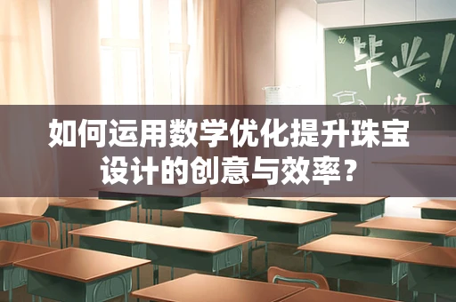 如何运用数学优化提升珠宝设计的创意与效率？