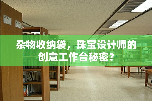 杂物收纳袋，珠宝设计师的创意工作台秘密？