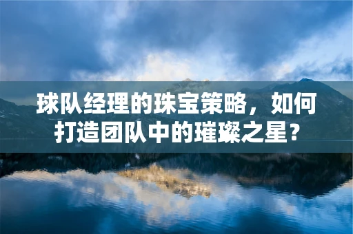 球队经理的珠宝策略，如何打造团队中的璀璨之星？
