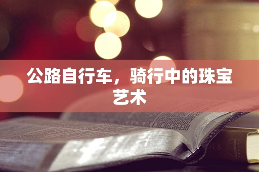 公路自行车，骑行中的珠宝艺术