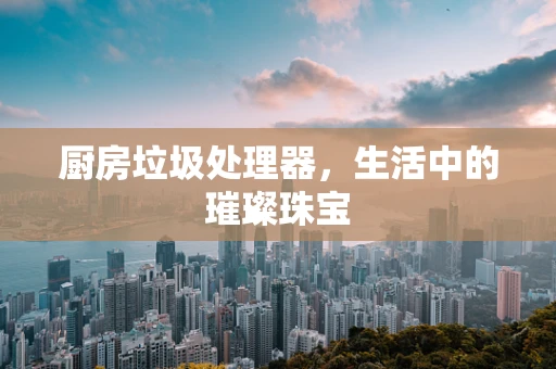厨房垃圾处理器，生活中的璀璨珠宝