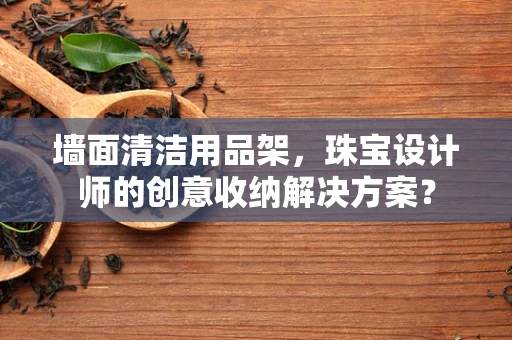 墙面清洁用品架，珠宝设计师的创意收纳解决方案？