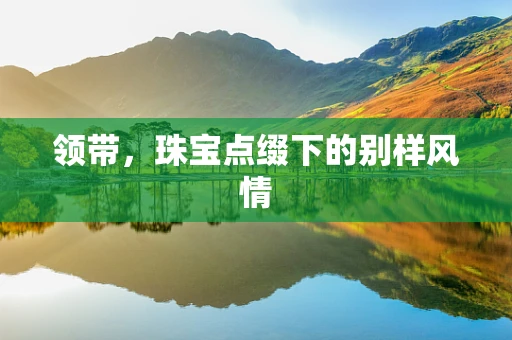 领带，珠宝点缀下的别样风情