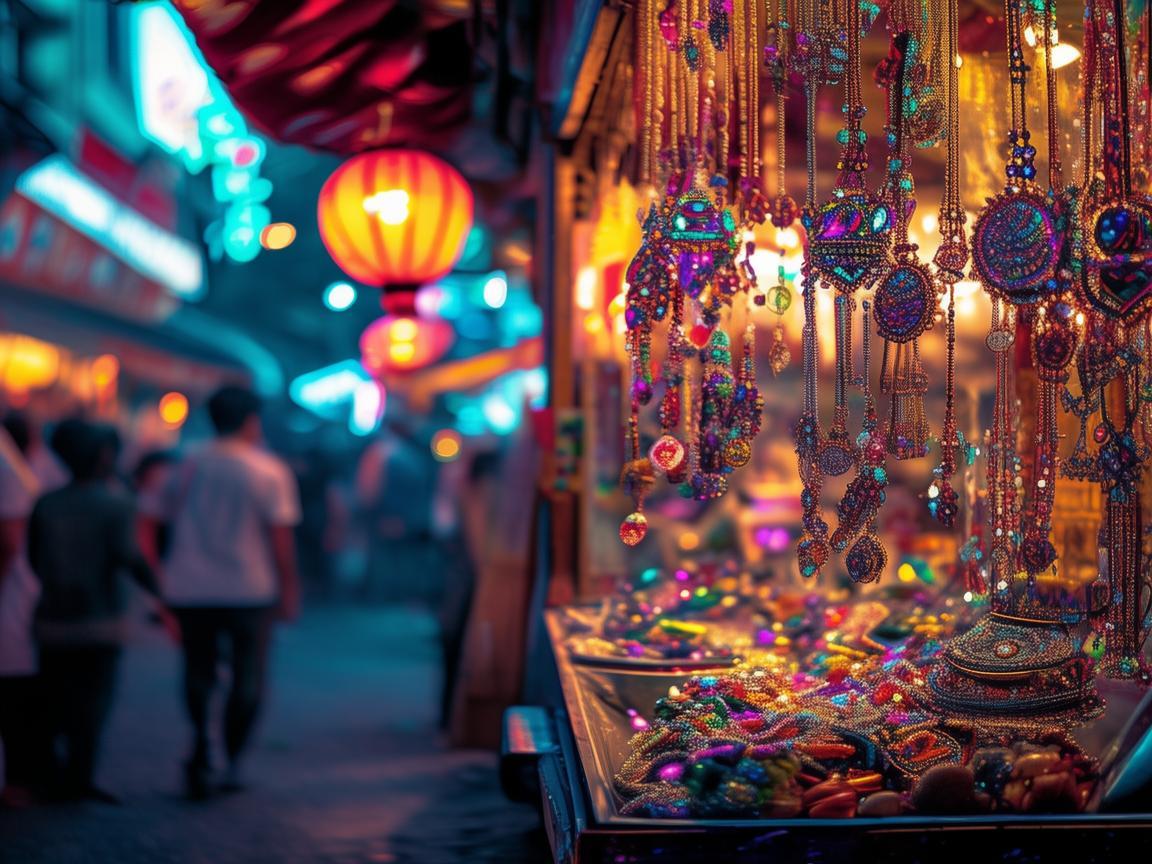夜市小吃摊的珠宝魅力
