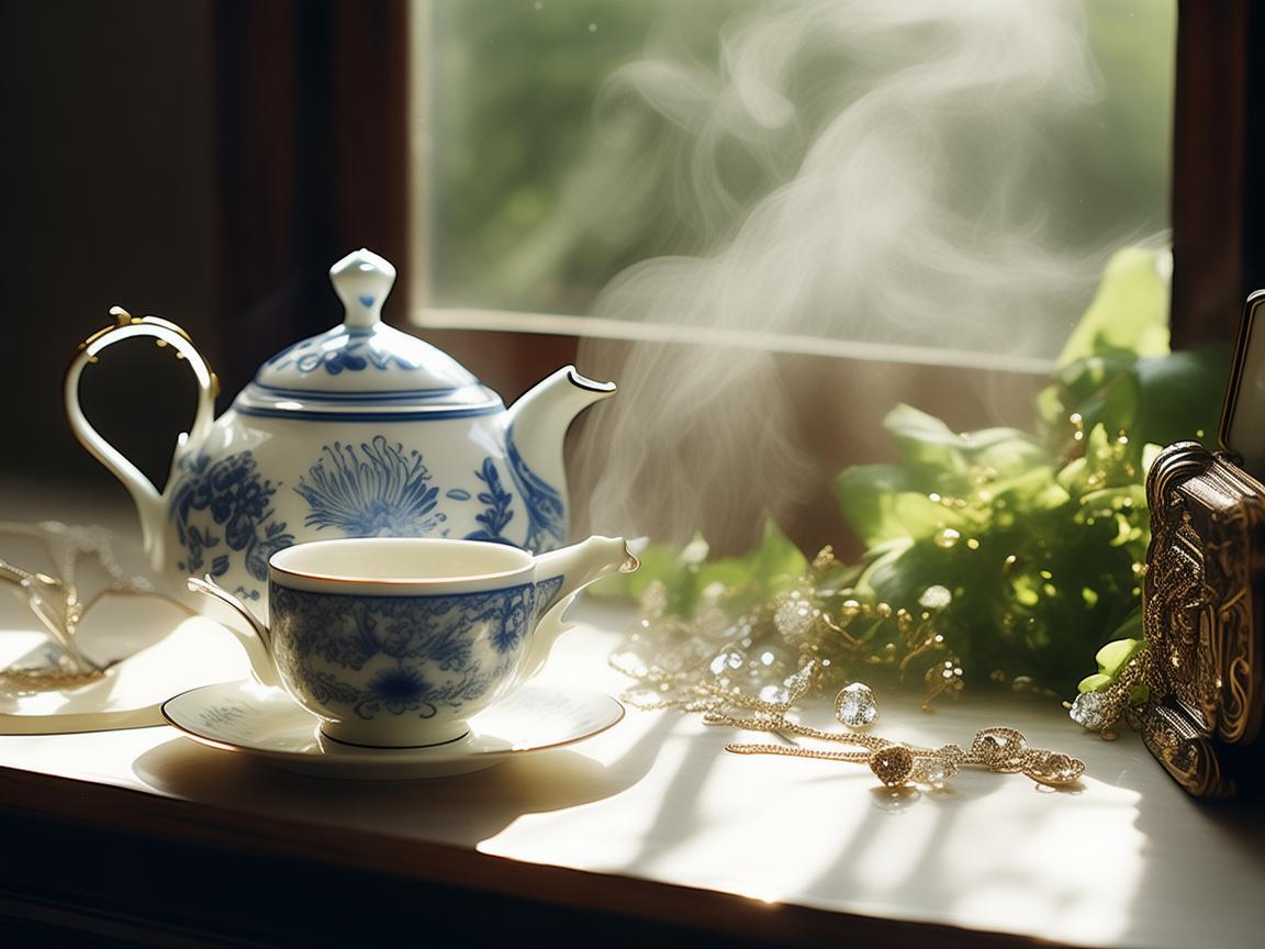 品味绿茶韵，雕琢珠宝情