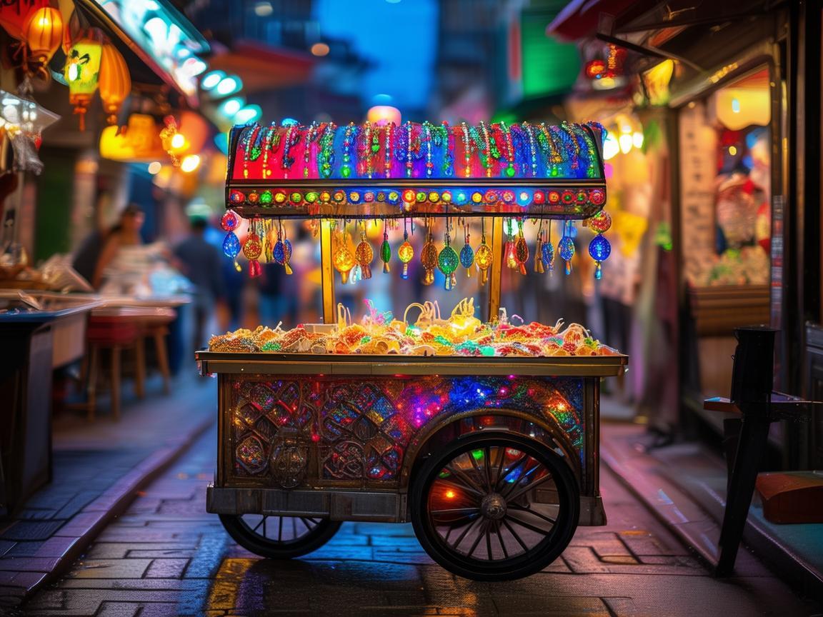美食街小吃车，流动的璀璨珠宝匣