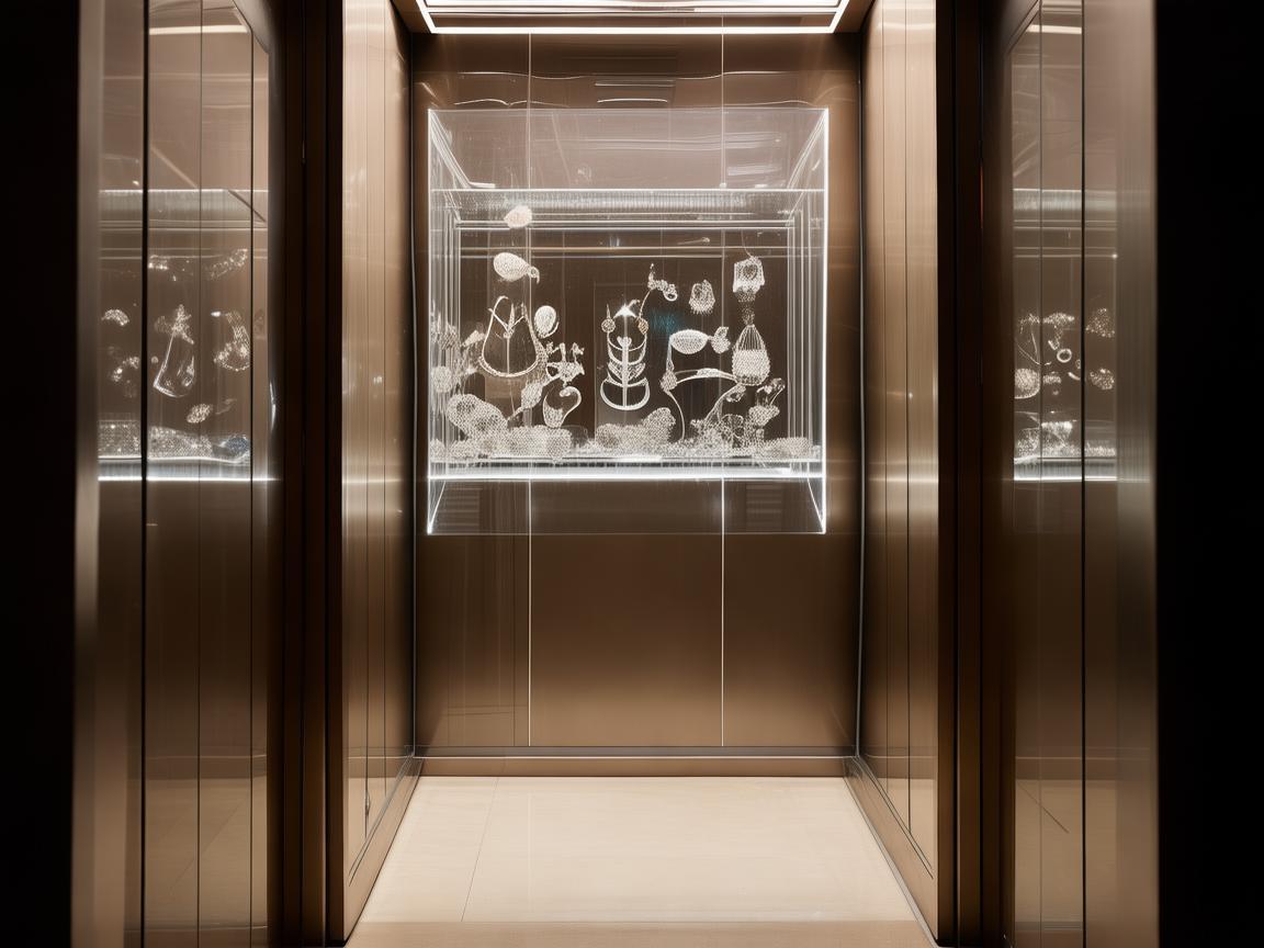 百货大楼电梯，珠宝展品的隐形展台？