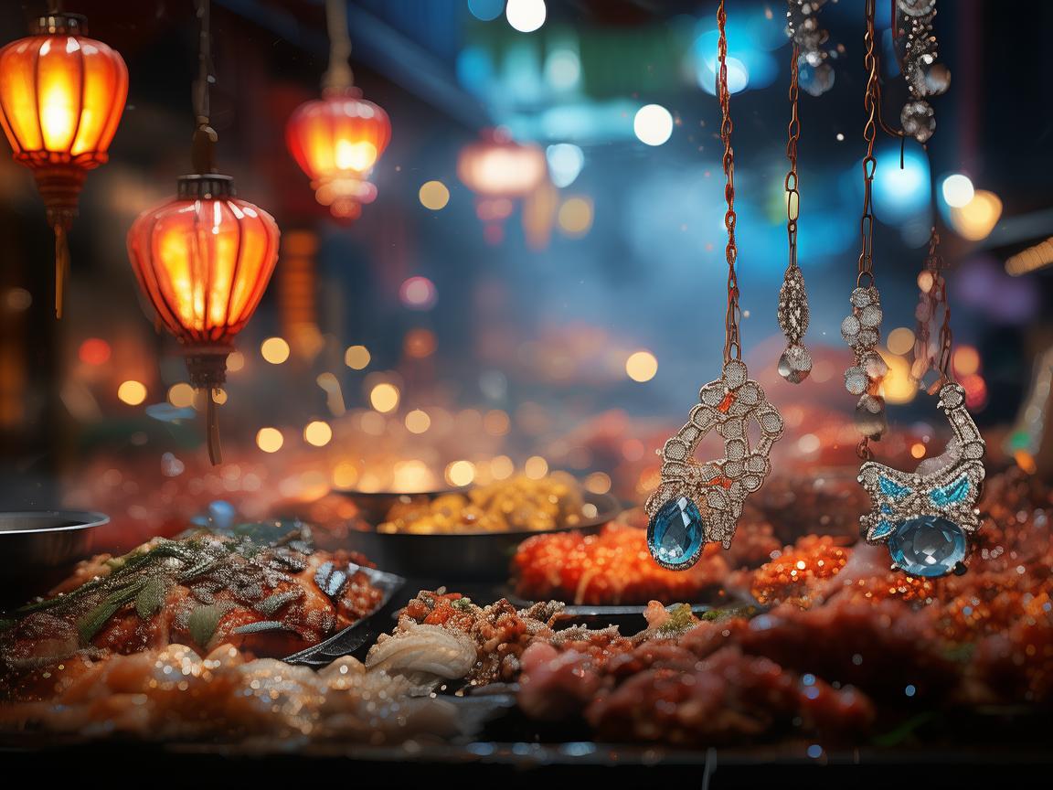 夜市小吃与珠宝设计的灵感碰撞，当美食遇见璀璨